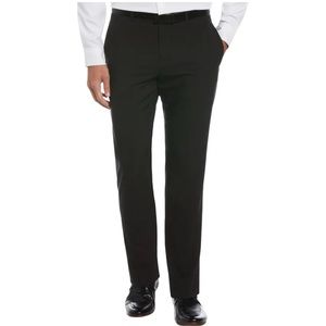 Perry Ellis Portfolio Black Slim Fit Slacks Trousers Suit Dress Pants 34W 32L